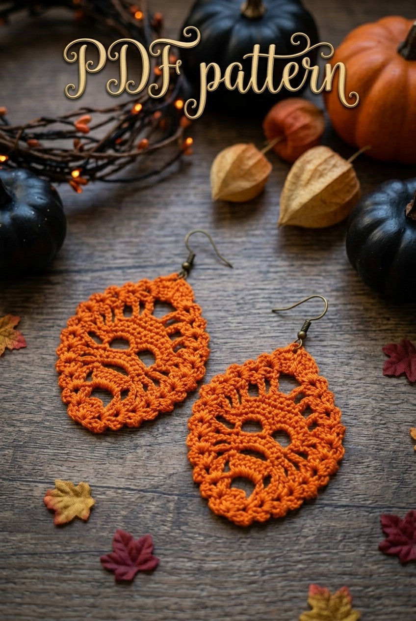 💀 Skull Crochet Earrings Pattern | PDF Digital Download