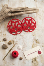 Flowery Openwork Earrings – Digital Crochet Pattern for Advanced Crocheters