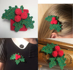 Festive Christmas Holly & Berries Crochet Pattern (PDF Download)