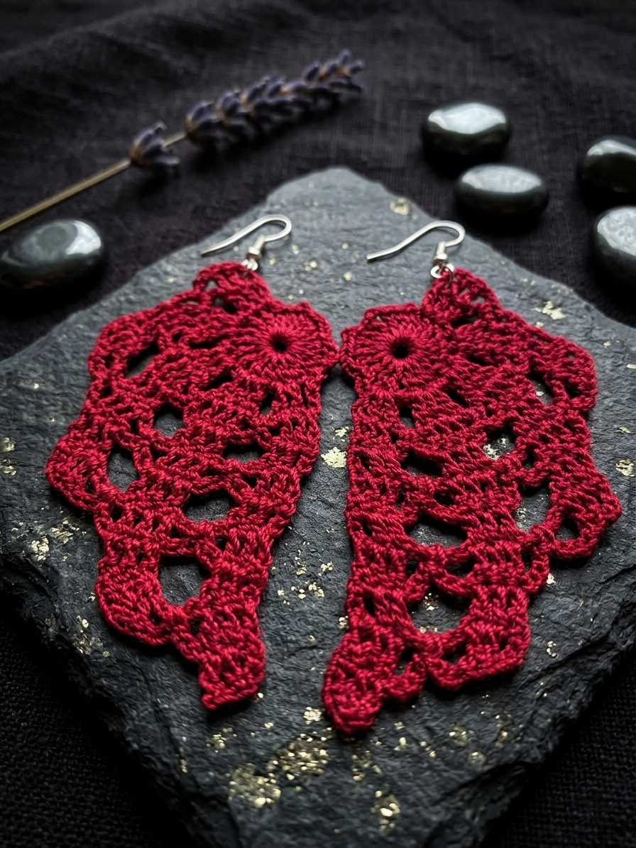 64. Angel wings crochet earrings pattern