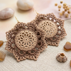 34. Crochet Snowflake Earrings Pattern - Instant Download
