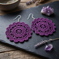 15. 🌸 Mandala Lace Crochet Earrings – Digital Pattern