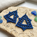 83. Exotic Geometric Lace Earrings