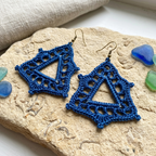 83. Exotic Geometric Lace Earrings