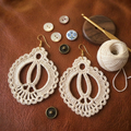 87. Lace Flower Crochet Earrings – Digital PDF Pattern