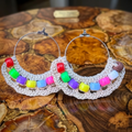 82. Vibrant Pony Bead Hoop Earrings – Easy Crochet Jewelry Pattern