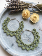 104. Crochet Hoop Earrings Pattern (Digital Download) - Beginner Friendly!