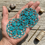 133. Crochet Pattern: Openwork Heart Hoop Earrings (Digital Download)