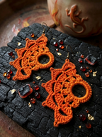 80. Crochet Fire Butterfly Wings Earrings Pattern | PDF Digital Download