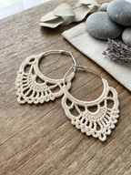108. Crochet Earring Pattern: Delicate Hoop Design