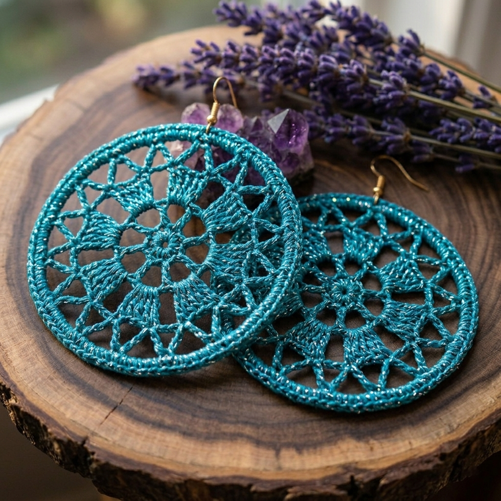31. ✦ Mandala Crochet Earrings Pattern ✦