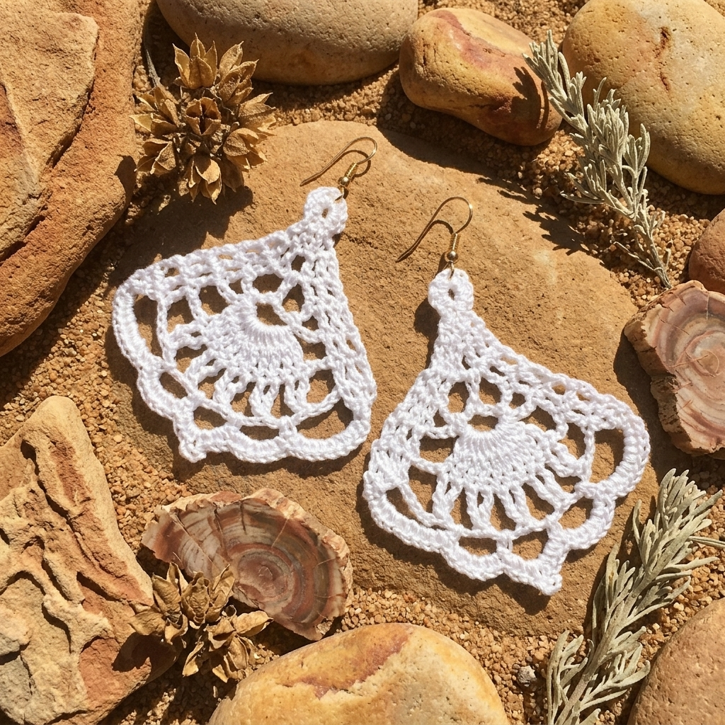 127. Elegant Crochet Earring Pattern (Digital PDF)