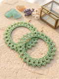 4. Hoop Crochet Earrings - Sun Symbol - Instant PDF Download