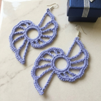 123. Crochet Earring Pattern– Asymmetric Openwork Design – Advanced PDF Tutorial