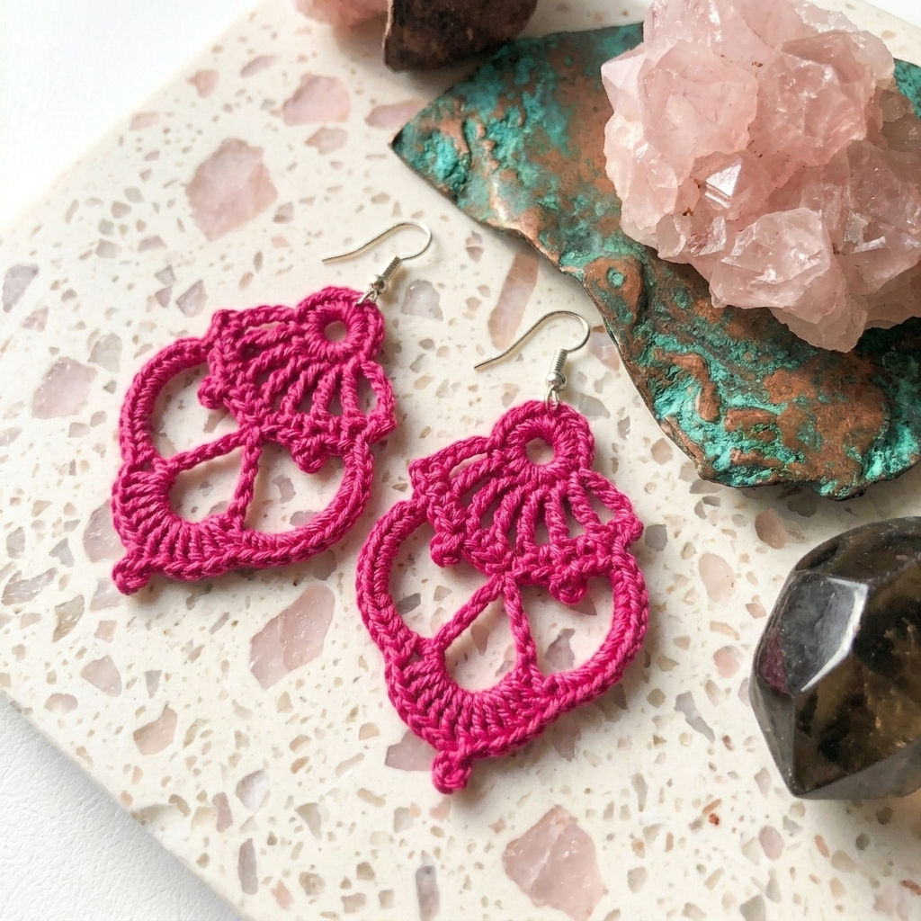 49. Elegant Lace Crochet Earrings Pattern