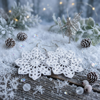 79. Delicate Snowflake Crochet Earring Pattern | Digital PDF