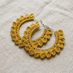 131. Crochet earring pattern "Floral Hoop"