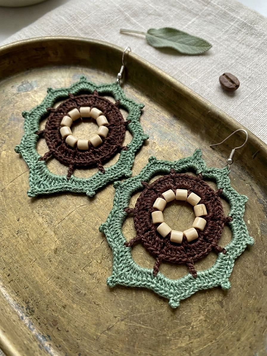 24. Crochet Mandala Earrings Pattern • Digital Download