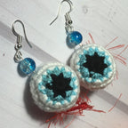 Eyeball Crochet Earrings Digital PDF Pattern | Spooky Halloween DIY Jewelry