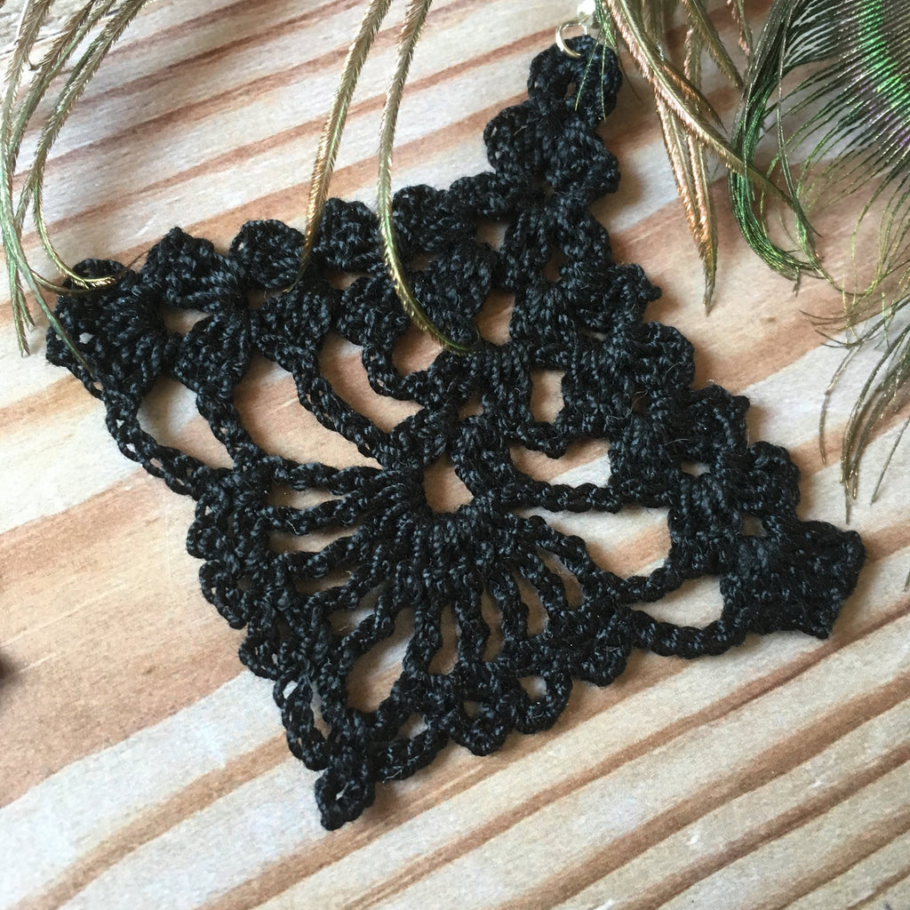 107. Crochet Diamond-Shaped Motif Earring Pattern (PDF)