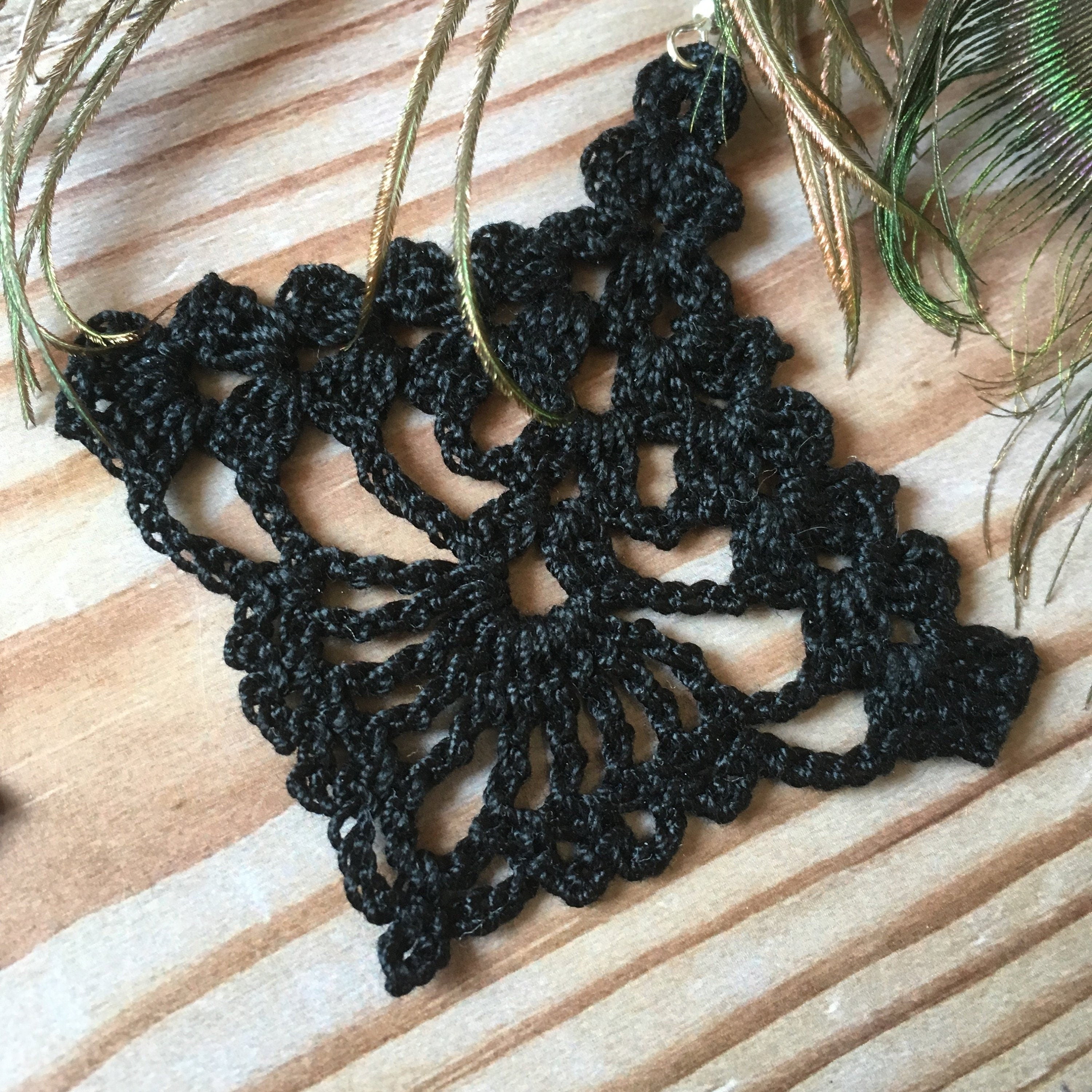 107. Crochet Diamond-Shaped Motif Earring Pattern (PDF)