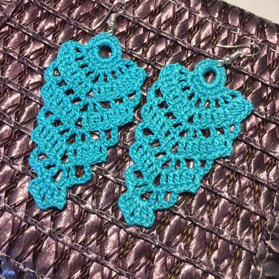 72. Crochet Long Chic Earrings Pattern (Digital PDF)