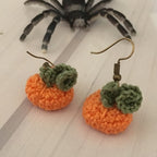 Crochet Pumpkin Earrings – Digital PDF Pattern