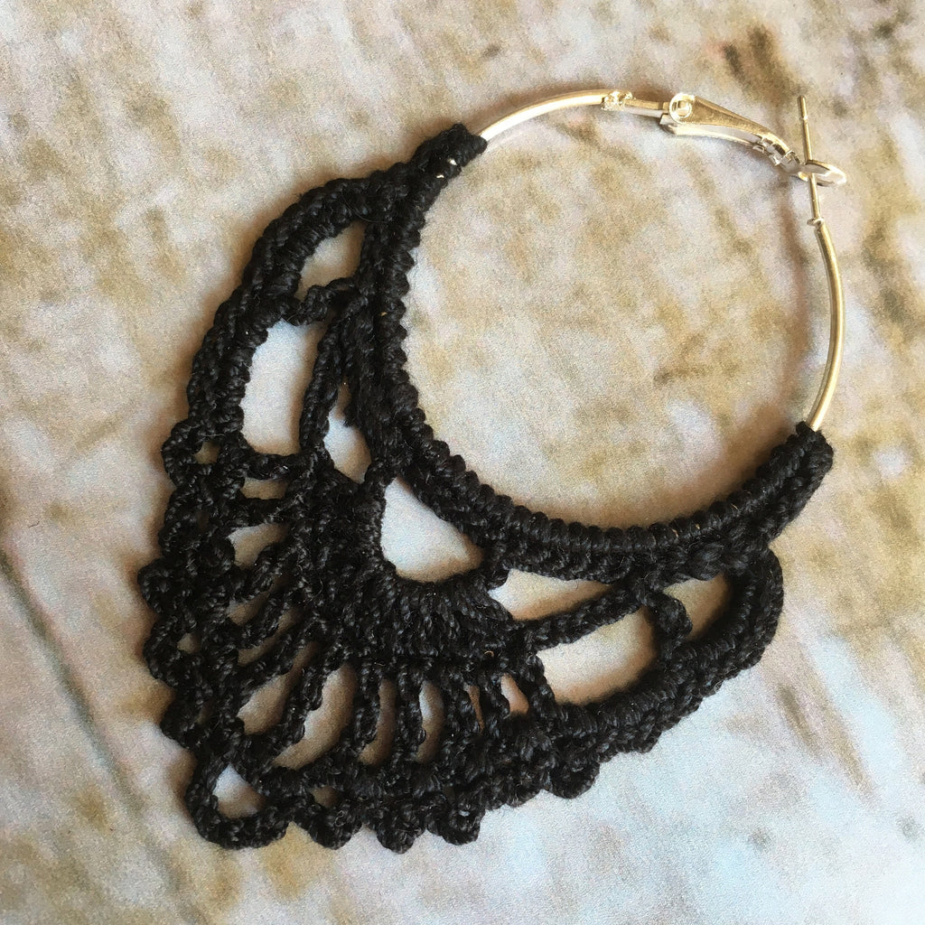 108. Crochet Earring Pattern: Delicate Hoop Design