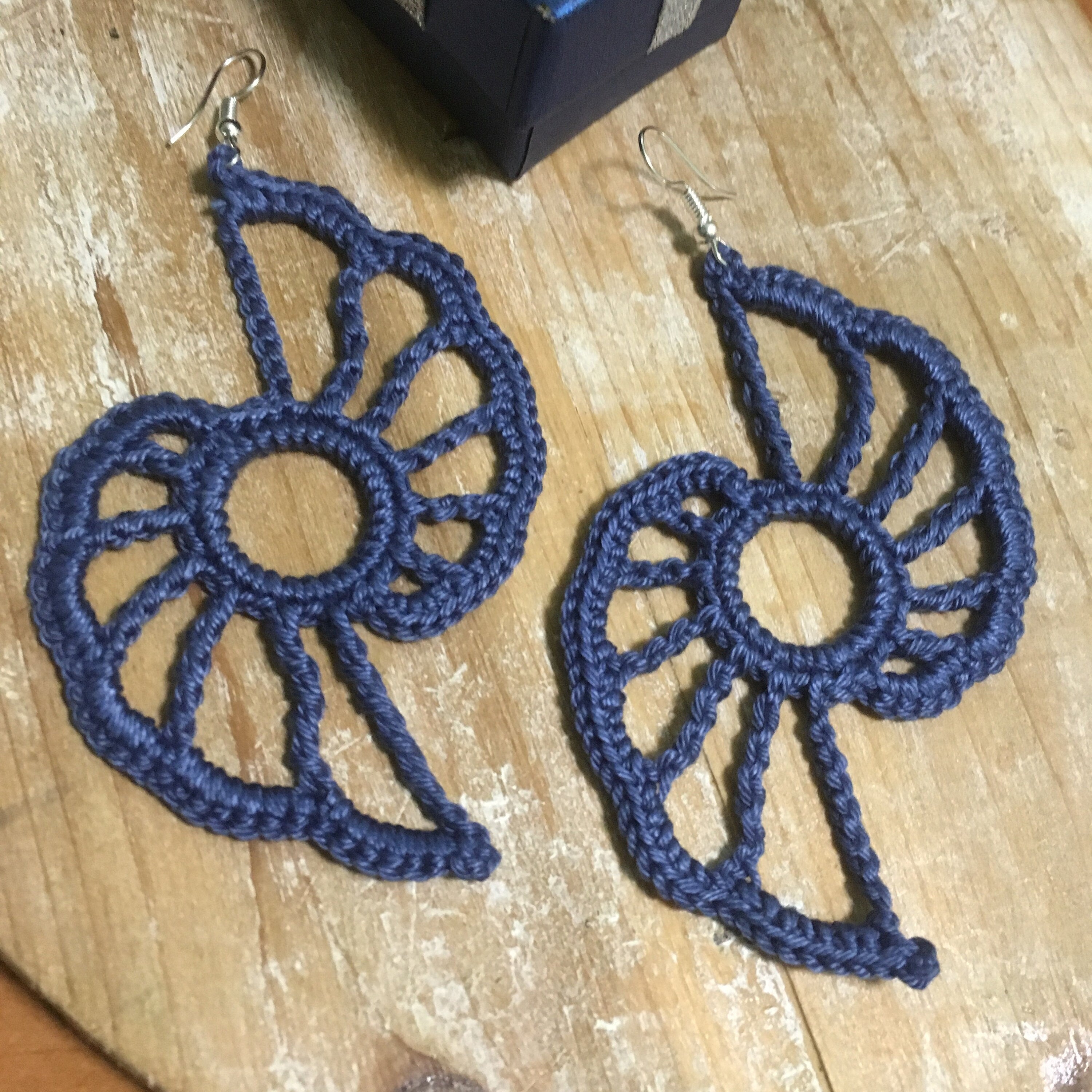 123. Crochet Earring Pattern– Asymmetric Openwork Design – Advanced PDF Tutorial