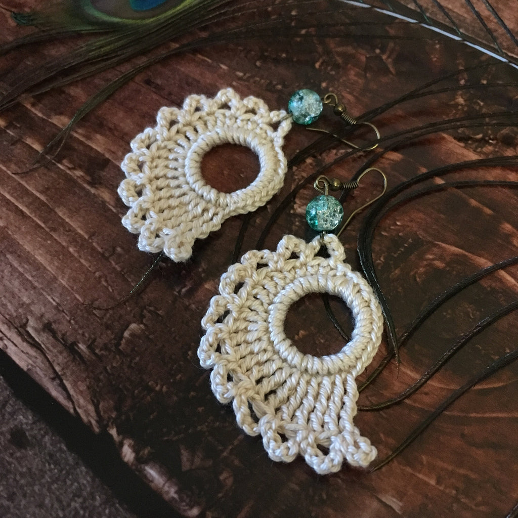 78. Elegant Shell Crochet Earrings – Digital PDF Pattern model - PDF, crochet earrings