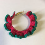 100. Crochet Hoop Earrings Pattern: "The Watermelon Ruffle"