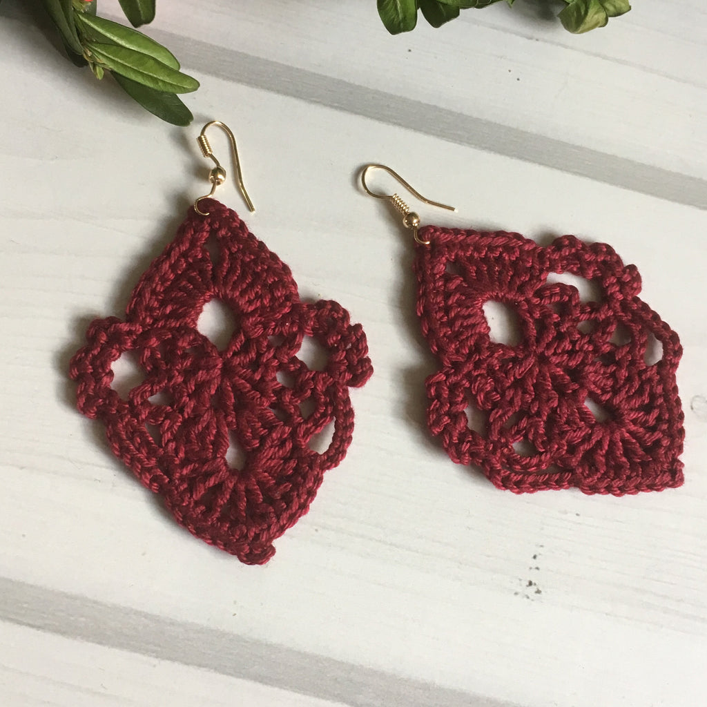 119. Elegant Crochet Dangle Earrings – Digital PDF Pattern