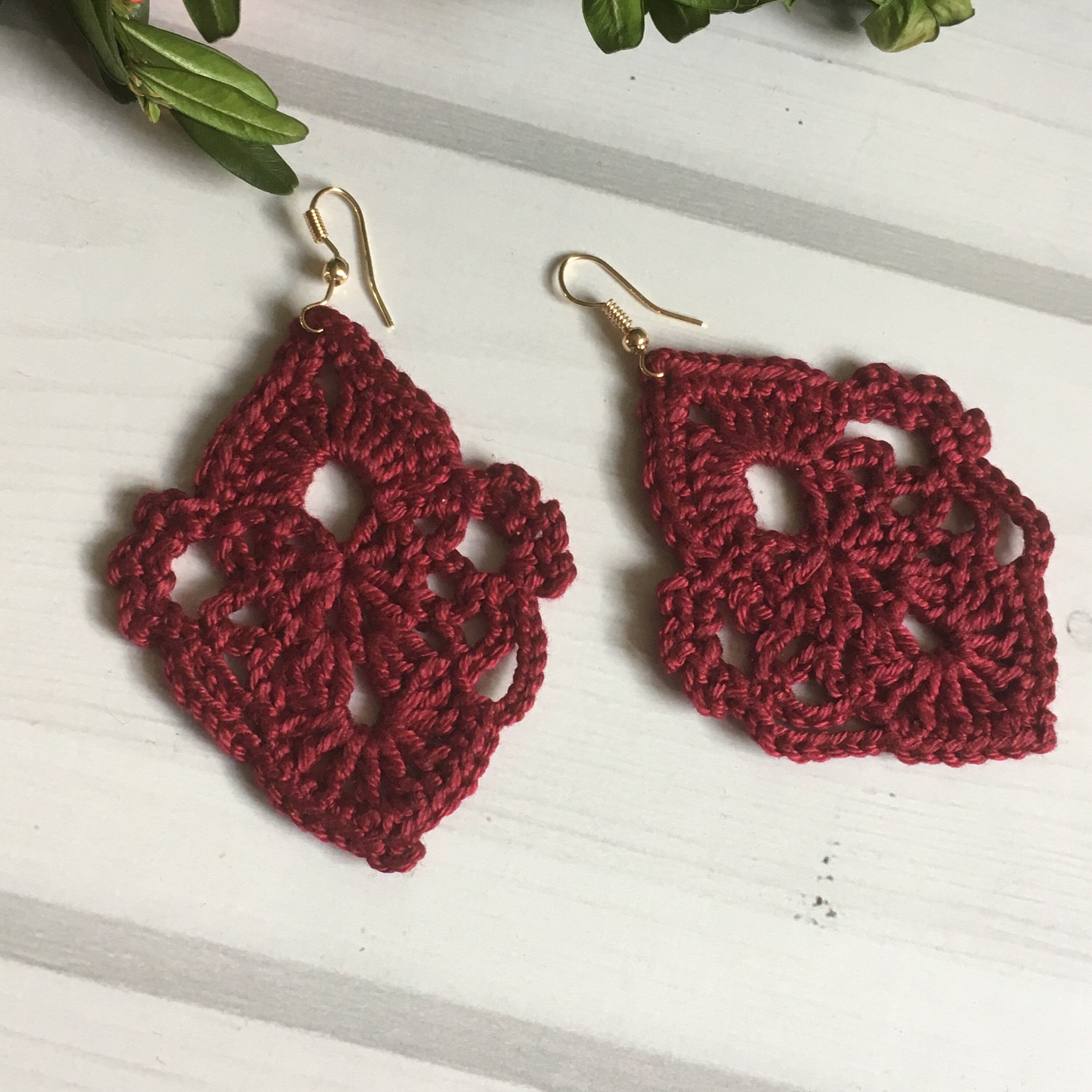 119. Elegant Crochet Dangle Earrings – Digital PDF Pattern