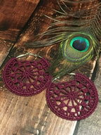 95. Bright Mandala Hoop Earrings Crochet Pattern • Summer Lace Jewelry PDF