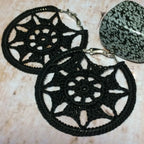 55. 💎 Mandala Lace Hoop Earrings – Crochet Pattern (PDF Digital Download)