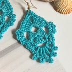 118. Crochet Earring Pattern – Oriental Dangle Earrings (Beginner Friendly Digital Download)
