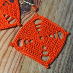 69. Square Lace Crochet Earrings Pattern • Digital PDF Tutorial