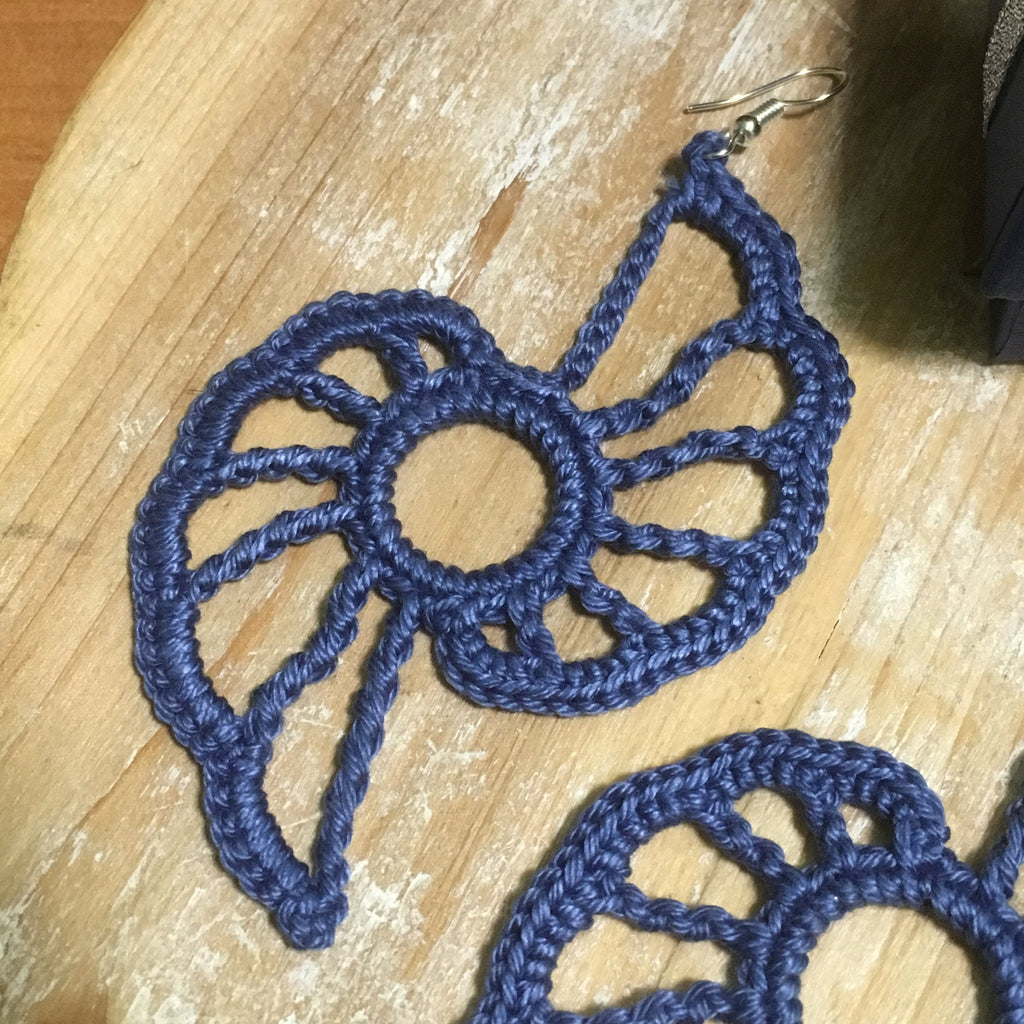 123. Crochet Earring Pattern– Asymmetric Openwork Design – Advanced PDF Tutorial