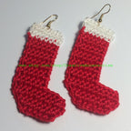 Cozy Holiday Micro-Crochet: Christmas Stocking Earrings Pattern (Digital PDF)