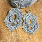 98. Volumetric Crochet Earrings Pattern | 3D Textured Flower Earrings PDF
