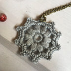 90. Crochet Jewelry Pattern: Starflower Earrings & Pendant Set (PDF Download)