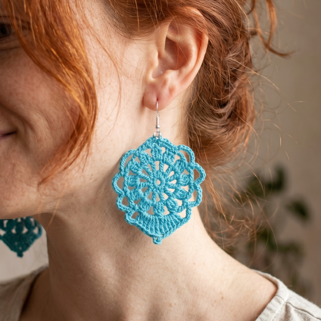65. Crochet earring pattern "Elegant"