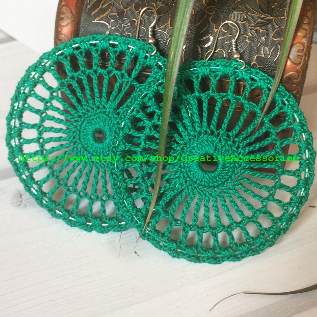 17. Crochet earring pattern "Hoop Ring"