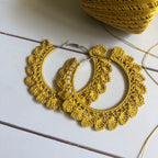 131. Crochet earring pattern "Floral Hoop"
