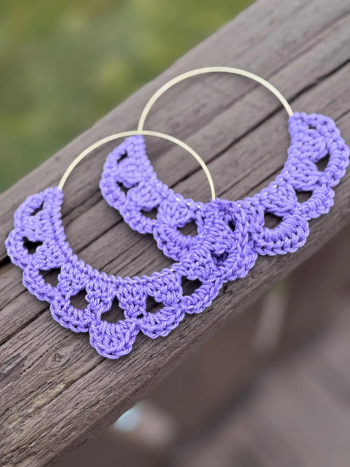 136. Crochet earring pattern "Lavender Whisper"
