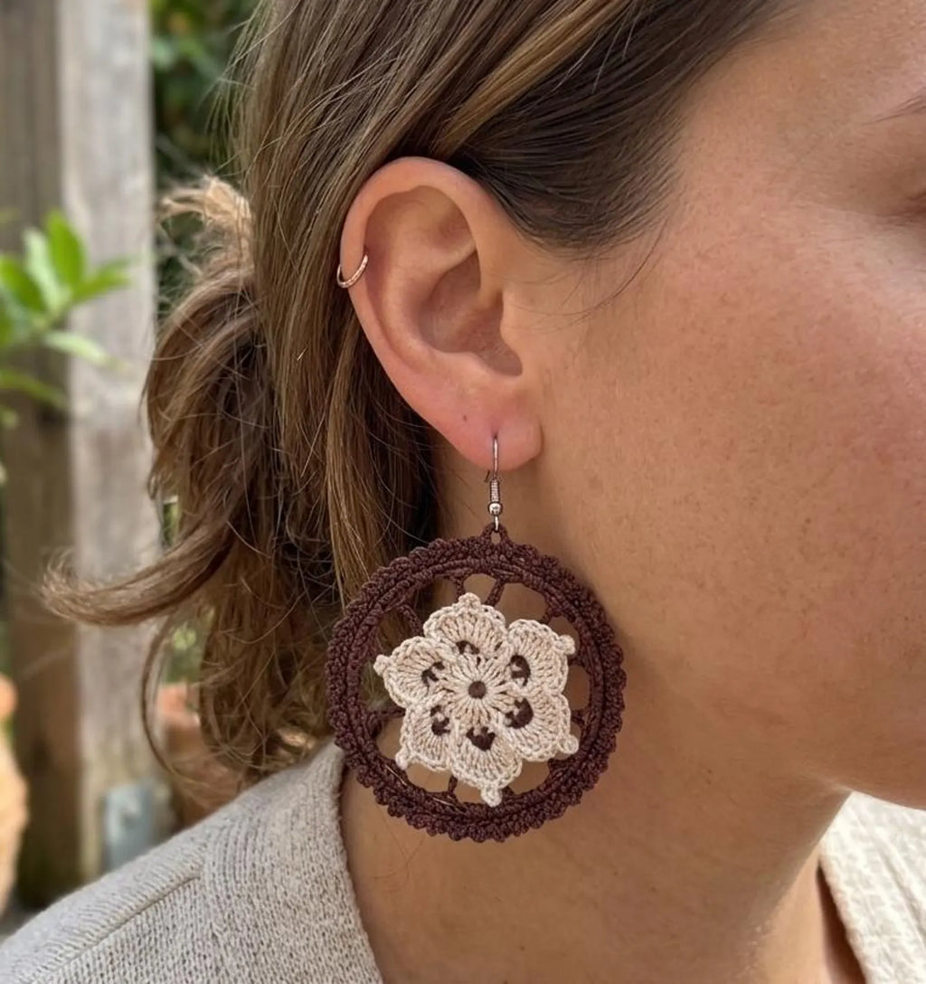 37. Crochet earring pattern "Trapped beauty"
