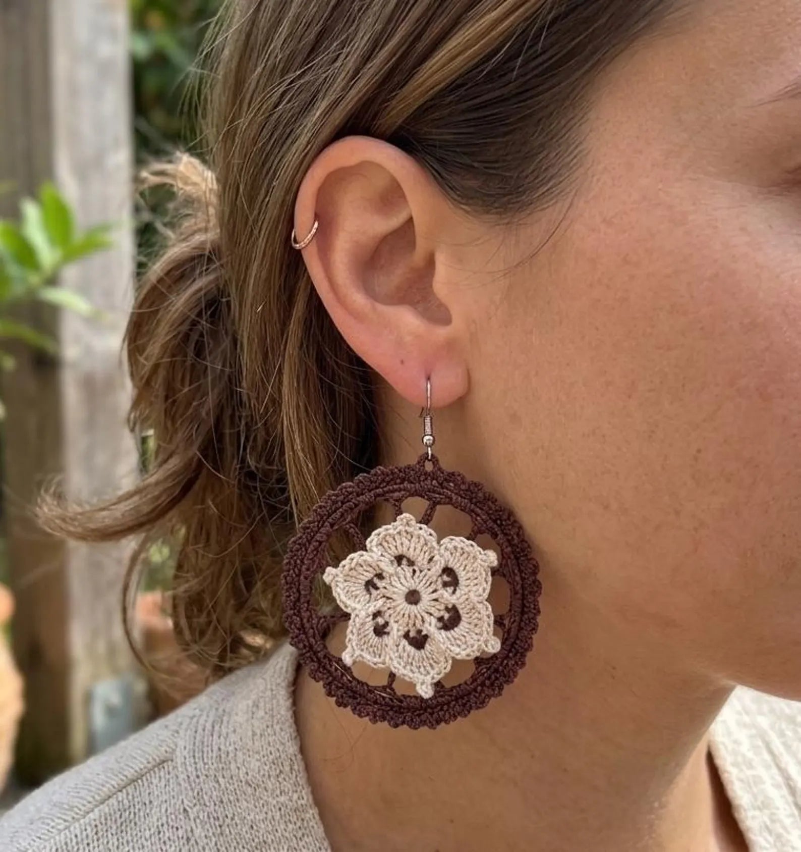 37. Crochet earring pattern "Trapped beauty"