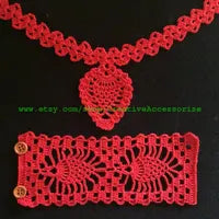 3. Elegant Crochet Jewelry Set: Choker & Bracelet – PDF Pattern