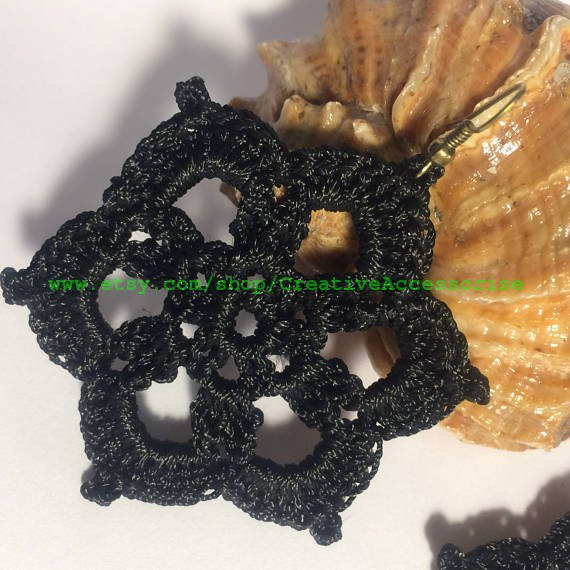 Easy Flower Mandala Lace Earrings - PDF Pattern (Instant Digital Download)