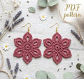 38. Crochet earring pattern "Flower"